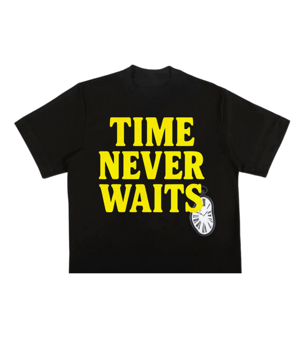Camiseta Boxy "Time" Preta
