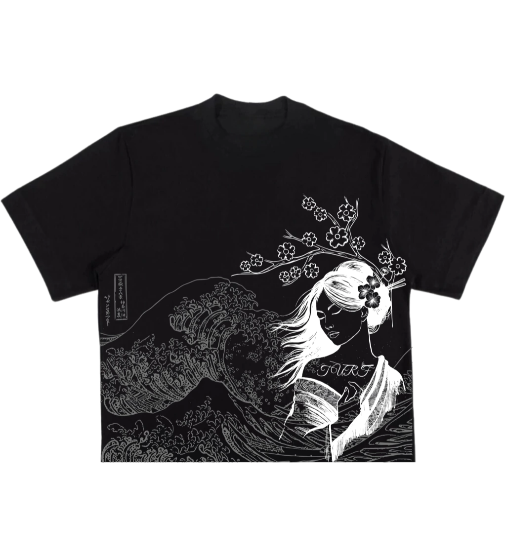 Camiseta Boxy Japão Preta