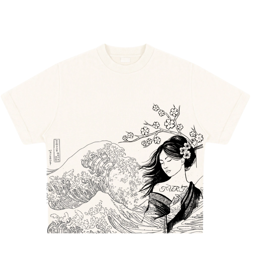Camiseta Boxy Japão Off-White