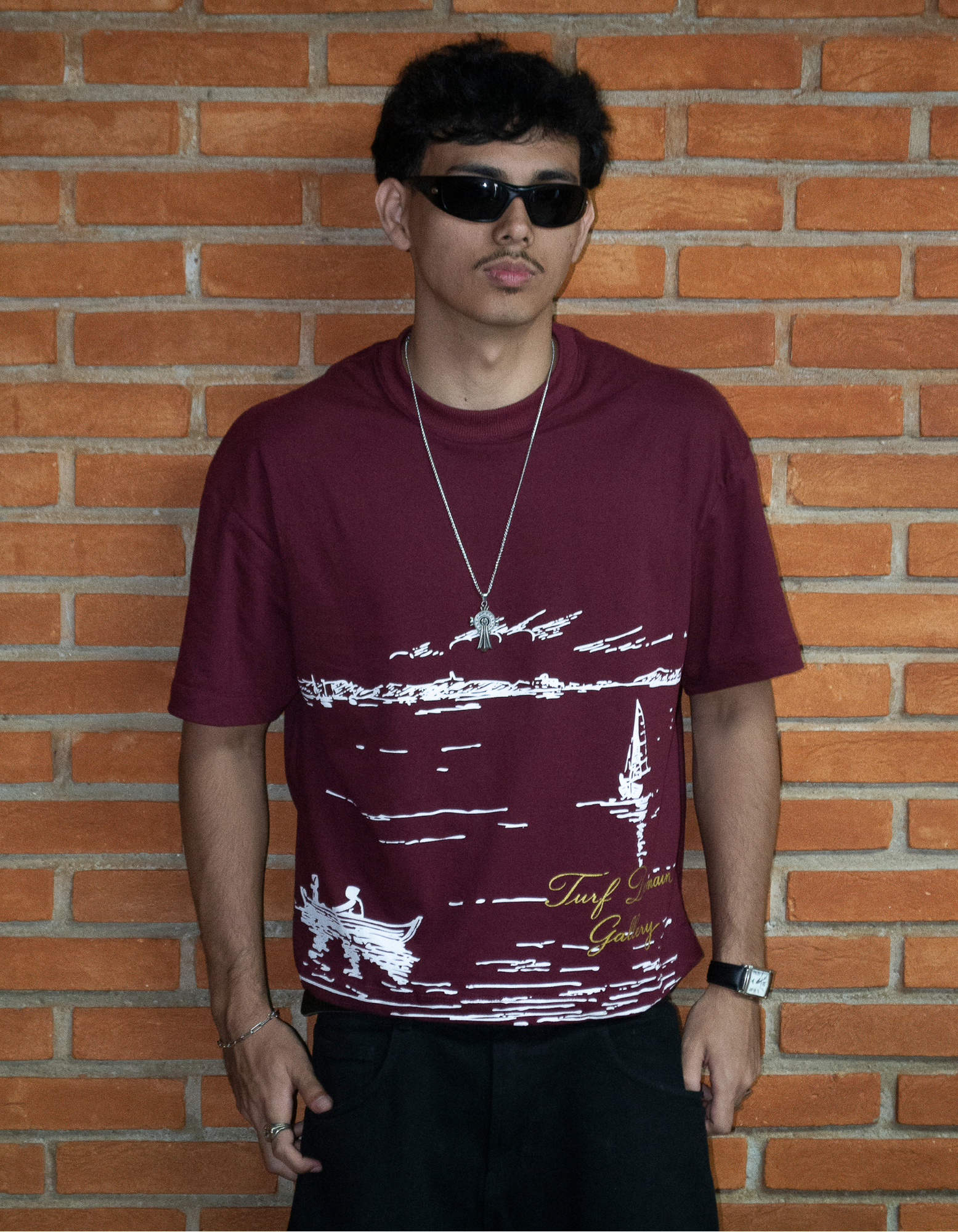 Camiseta Margem [Vinho]